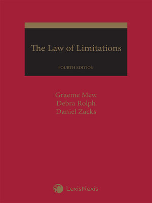 cover image of The Law of Limitations